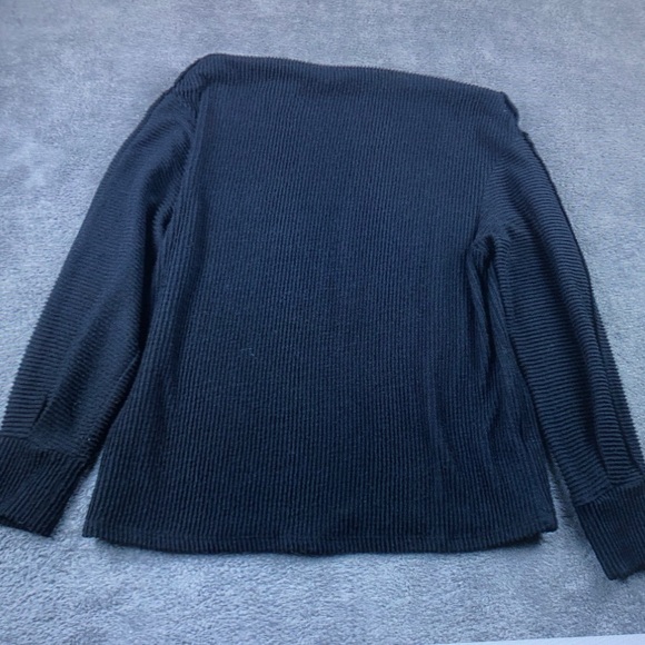 Sweaters - Black Ribbed Knit Sweater